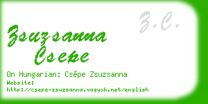 zsuzsanna csepe business card